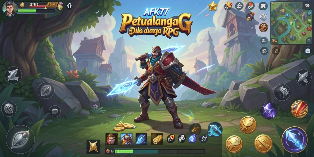 Tampilan gameplay AFK77 yang menegangkan dan penuh aksi RPG.