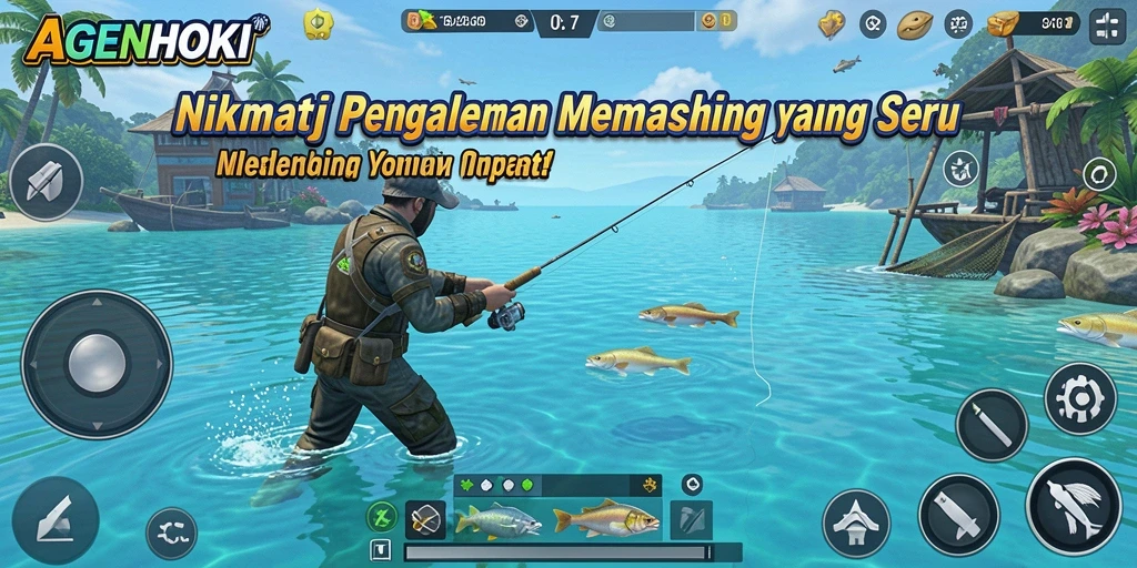 Tangkapan ikan yang beragam dalam gameplay AGENHOKI.
