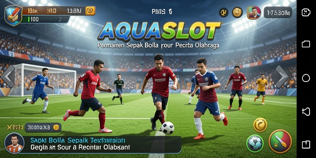 Tampilan menarik gameplay Football AQUASLOT yang seru.