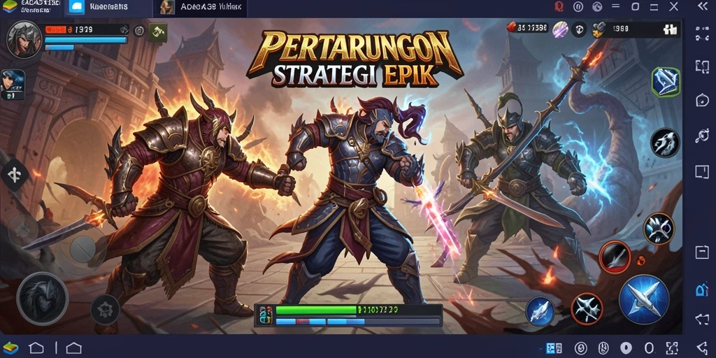 Screenshot gameplay CADAS138 menunjukkan pertempuran strategis yang mendebarkan.