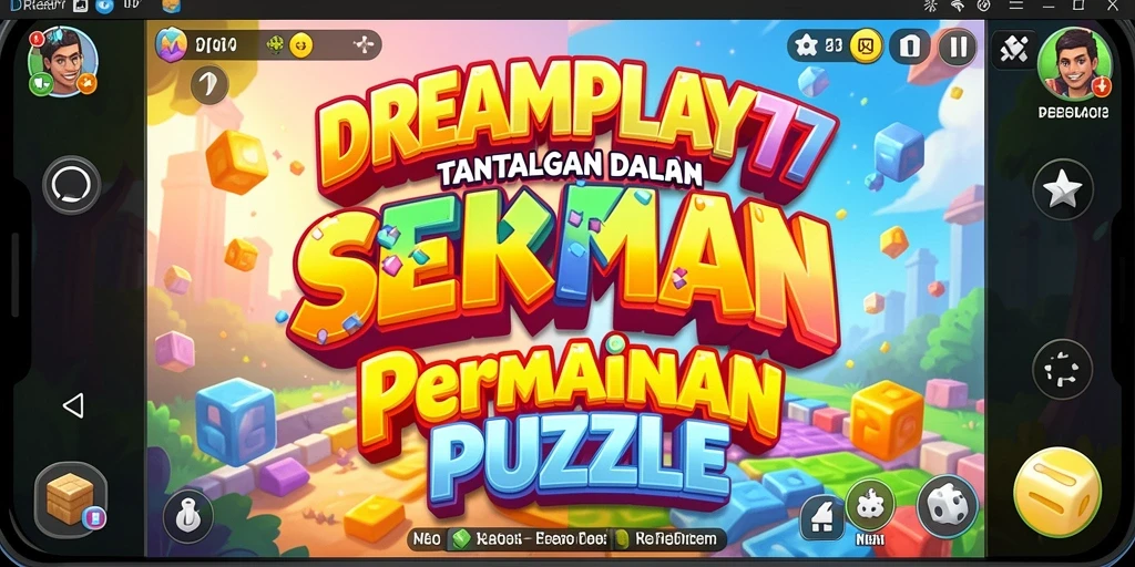 Tampilan rambutan gameplay puzzle yang seru dan menantang.