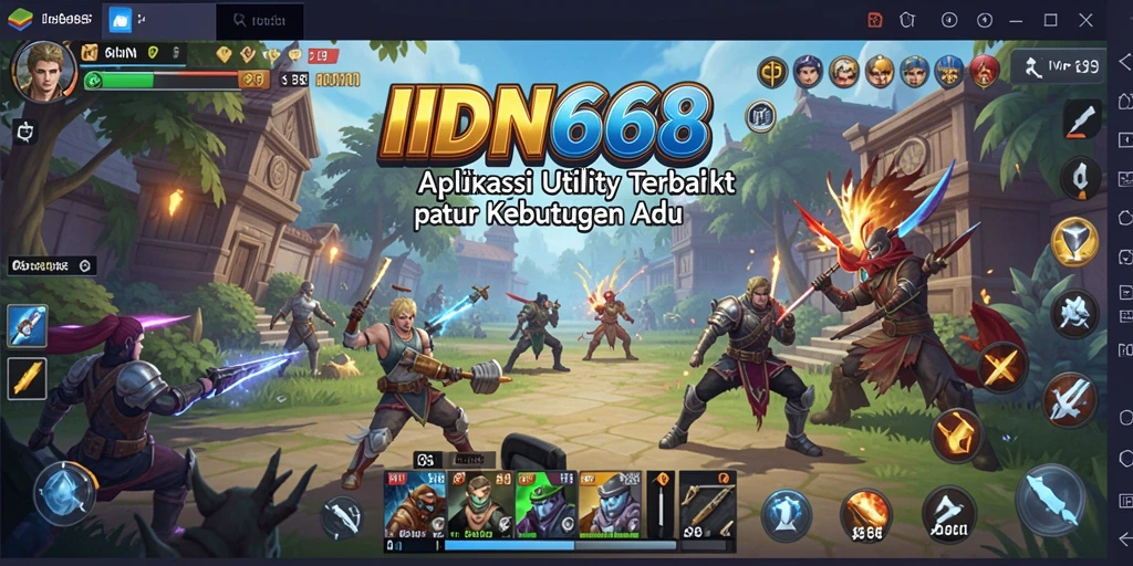 Tampilan antarmuka aplikasi IDN668 yang ramah pengguna.