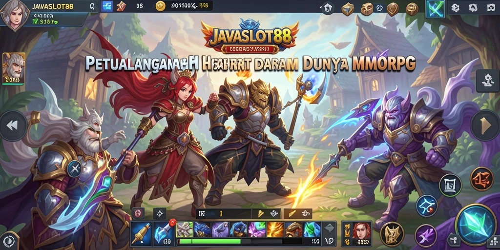 Screenshot menunjukkan momen seru dari gameplay JAVASLOT88 dalam dunia MMORPG.