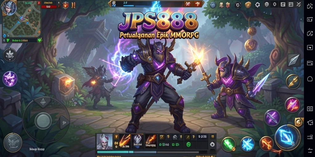 Tampilan gameplay seru dan mendalam dalam JPS888 MMORPG.