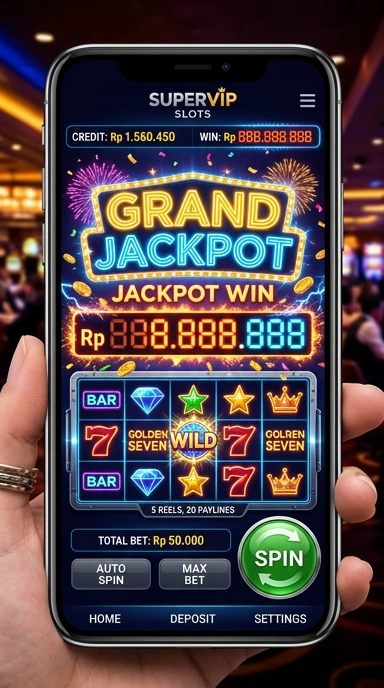 Tampilan antarmuka aplikasi supervip yang intuitif.